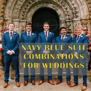 navy blue suit combinations for weddings main image