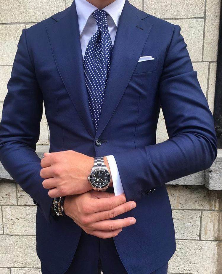 Phil Slim Fit Navy Blue Suit – MenSuitsPage